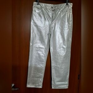 Jeans. Rebecca Minkoff. Womens 8. Silver Sparkle